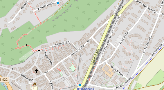 Friseur auf Satellitenbild