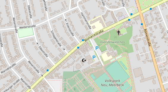 Friseur auf Satellitenbild