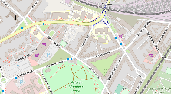 Friseur auf Satellitenbild