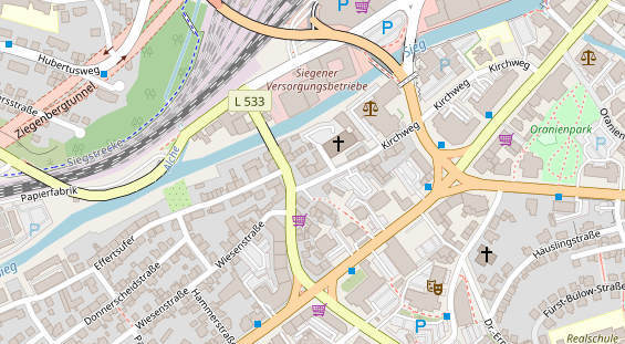 Friseur auf Satellitenbild