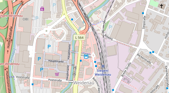 Friseur auf Satellitenbild