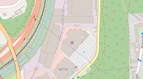 Friseur auf Satellitenbild