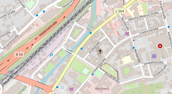 Friseur auf Satellitenbild