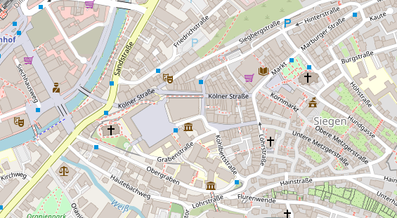 Friseur auf Satellitenbild