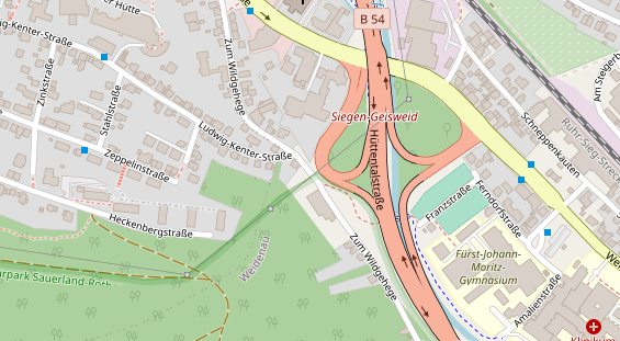 Friseur auf Satellitenbild