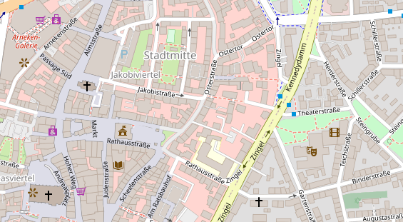 Friseur auf Satellitenbild