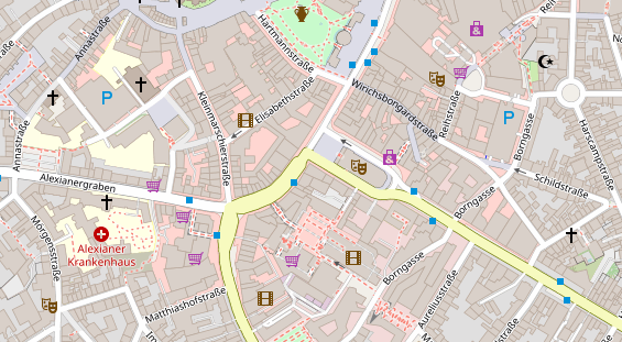 Friseur auf Satellitenbild