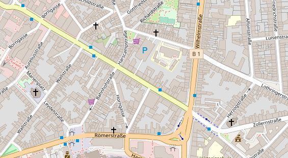 Friseur auf Satellitenbild