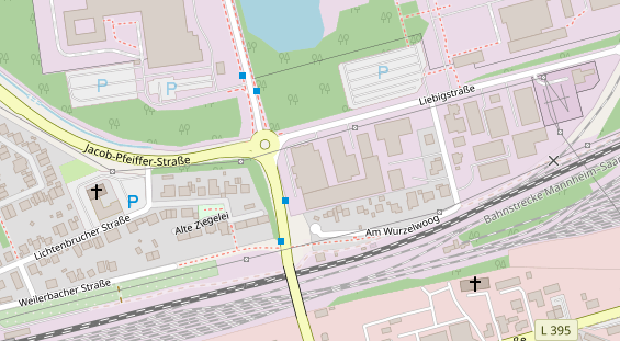 Friseur auf Satellitenbild