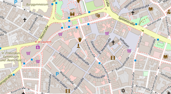 Friseur auf Satellitenbild