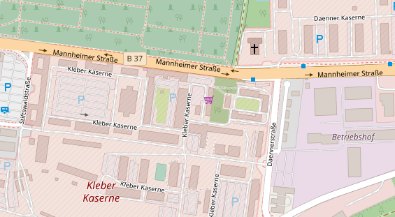 Friseur auf Satellitenbild