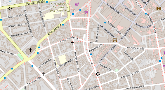 Friseur auf Satellitenbild