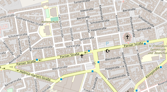 Friseur auf Satellitenbild