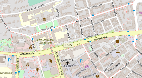 Friseur auf Satellitenbild