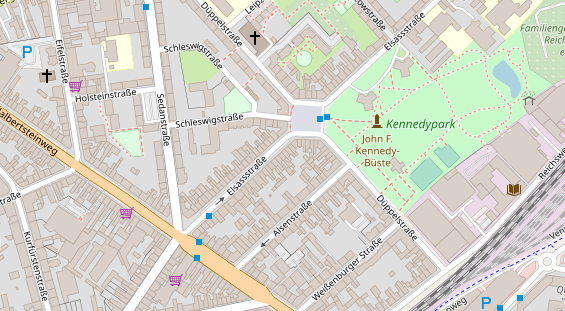 Friseur auf Satellitenbild