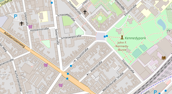 Friseur auf Satellitenbild