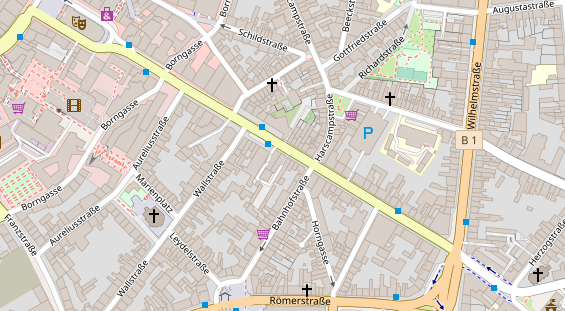 Friseur auf Satellitenbild