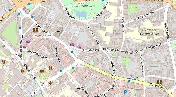 Friseur auf Satellitenbild