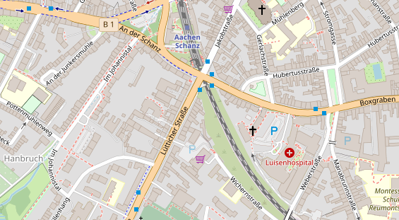 Friseur auf Satellitenbild