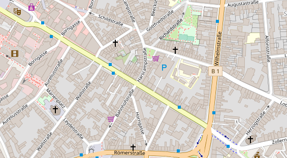 Friseur auf Satellitenbild