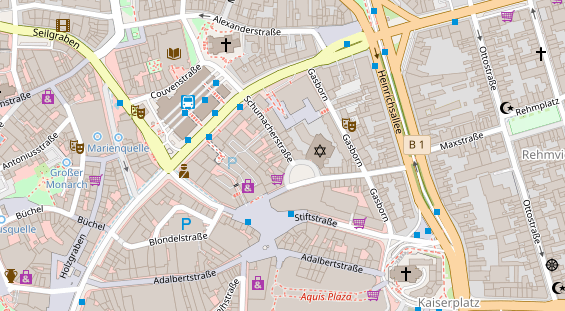 Friseur auf Satellitenbild