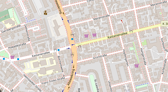 Friseur auf Satellitenbild