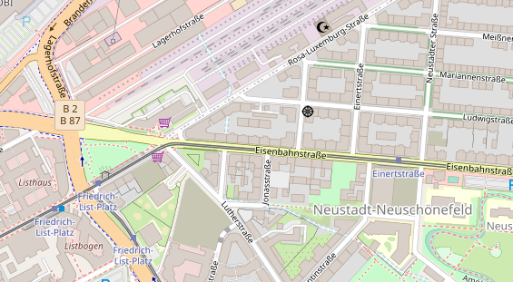 Friseur auf Satellitenbild