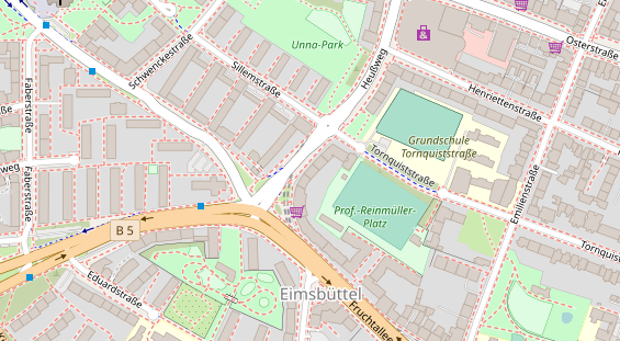 Friseur auf Satellitenbild