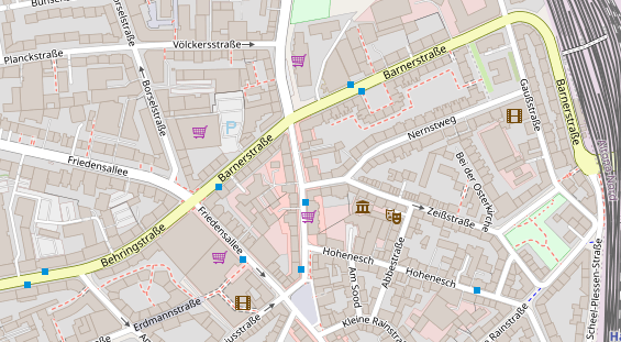 Friseur auf Satellitenbild