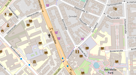 Friseur auf Satellitenbild