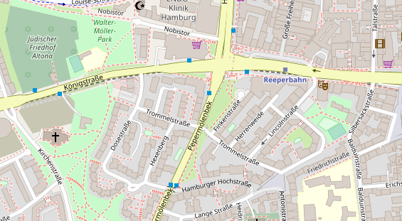 Friseur auf Satellitenbild