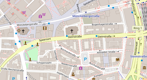 Friseur auf Satellitenbild