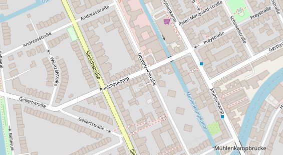 Friseur auf Satellitenbild