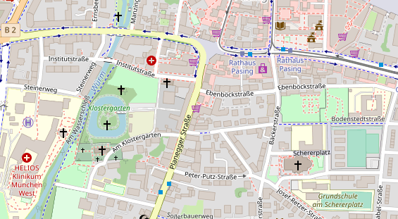 Friseur auf Satellitenbild