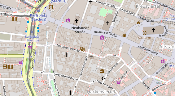 Friseur auf Satellitenbild