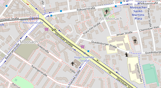 Friseur auf Satellitenbild