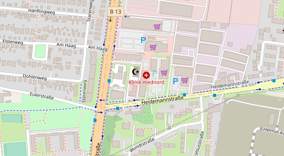 Friseur auf Satellitenbild