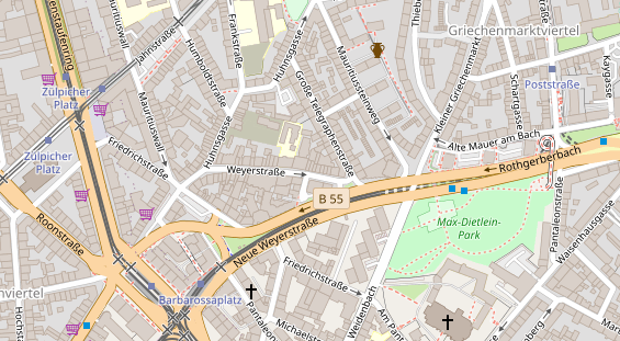 Friseur auf Satellitenbild