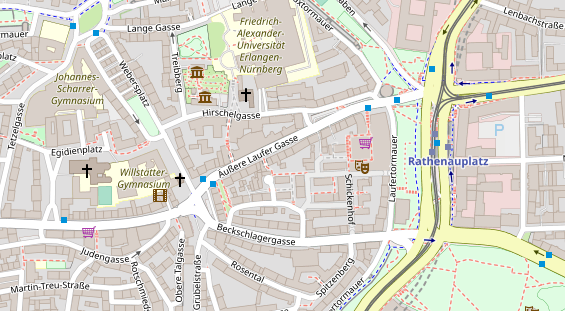 Friseur auf Satellitenbild