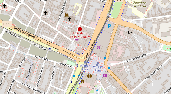 Friseur auf Satellitenbild