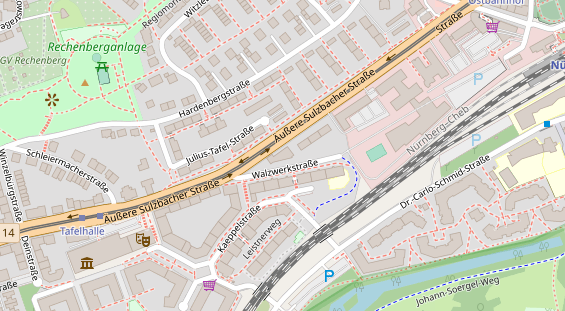 Friseur auf Satellitenbild