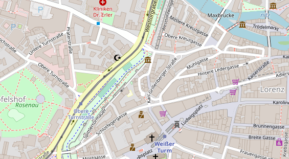 Friseur auf Satellitenbild