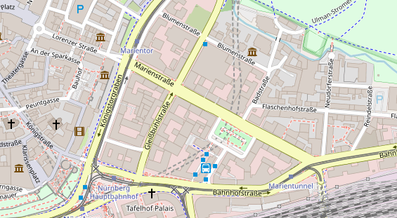 Friseur auf Satellitenbild