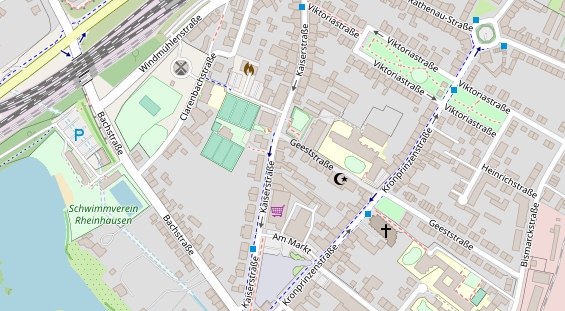 Friseur auf Satellitenbild