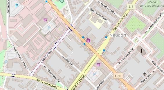 Friseur auf Satellitenbild