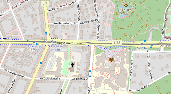 Friseur auf Satellitenbild