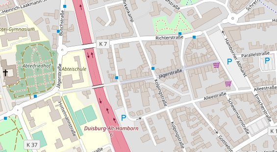 Friseur auf Satellitenbild