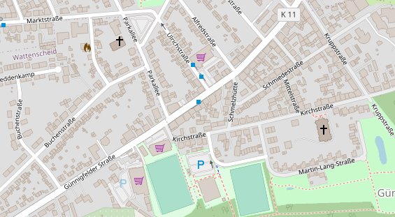 Friseur auf Satellitenbild