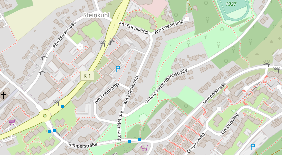 Friseur auf Satellitenbild