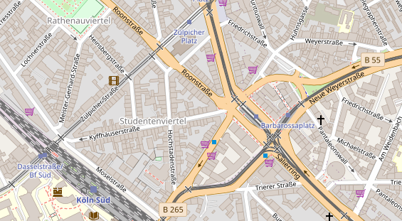 Friseur auf Satellitenbild